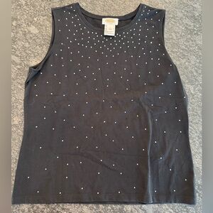 Talbots Black Tank Top with Lots of Sparkle!